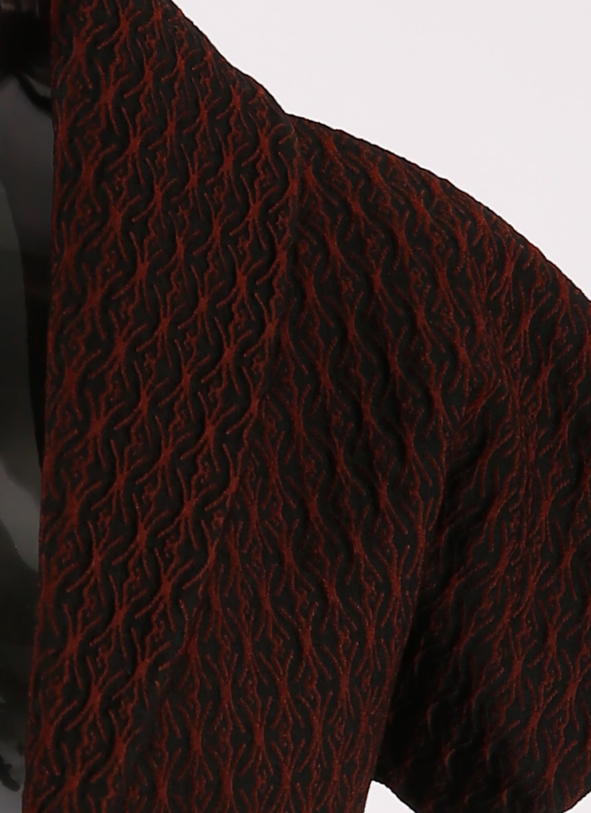 Wool Segovie short-sleeved bolero - Black & Cherry