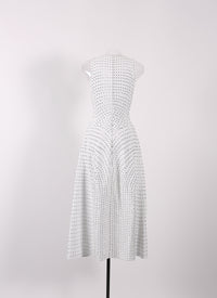 Nebuleuse studded sleeveless dress - Optic White
