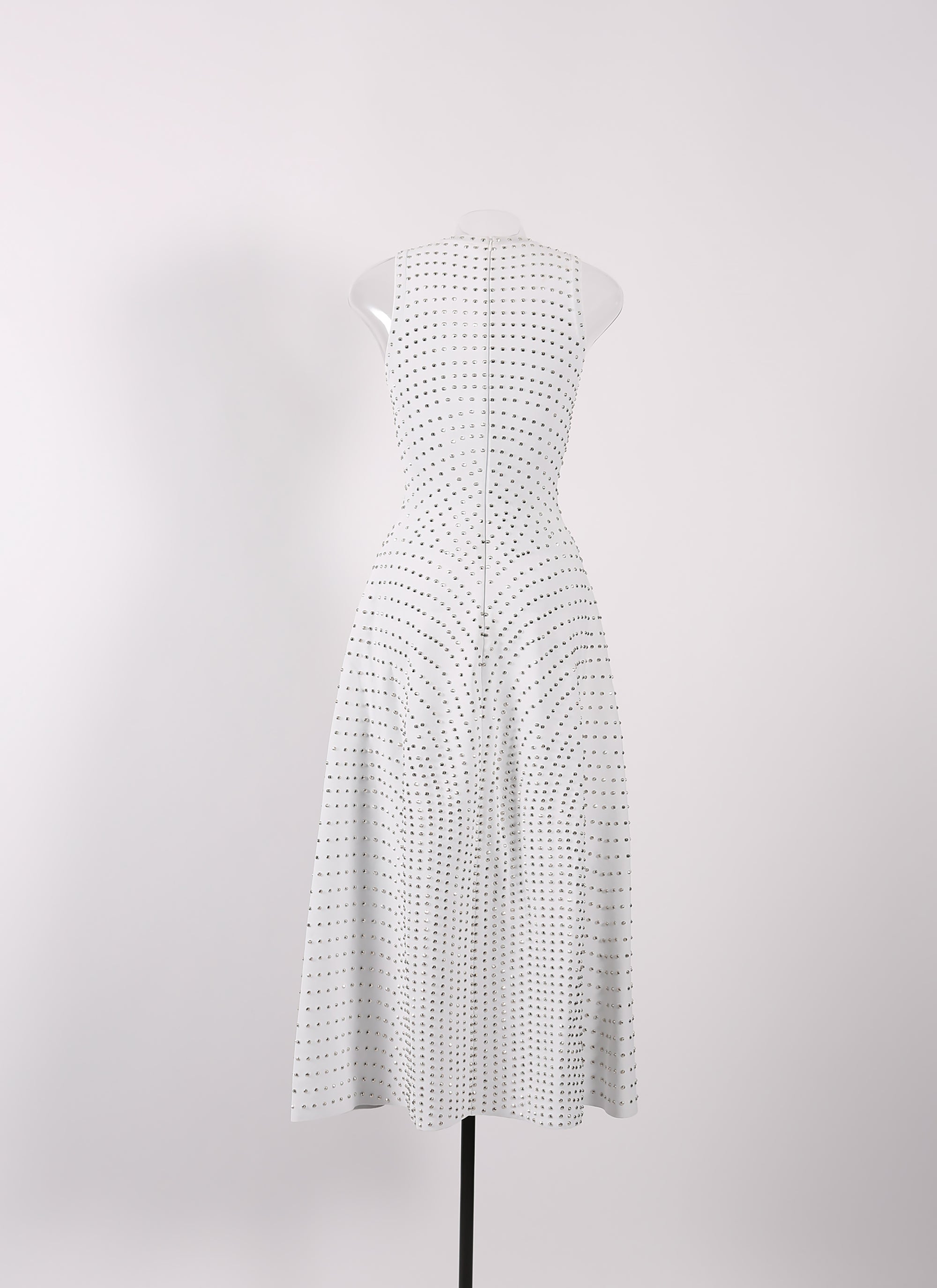Nebuleuse studded sleeveless dress - Optic White
