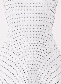Nebuleuse studded sleeveless dress - Optic White