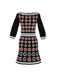 Atomic knitted 3/4 sleeve dress - Multicolour