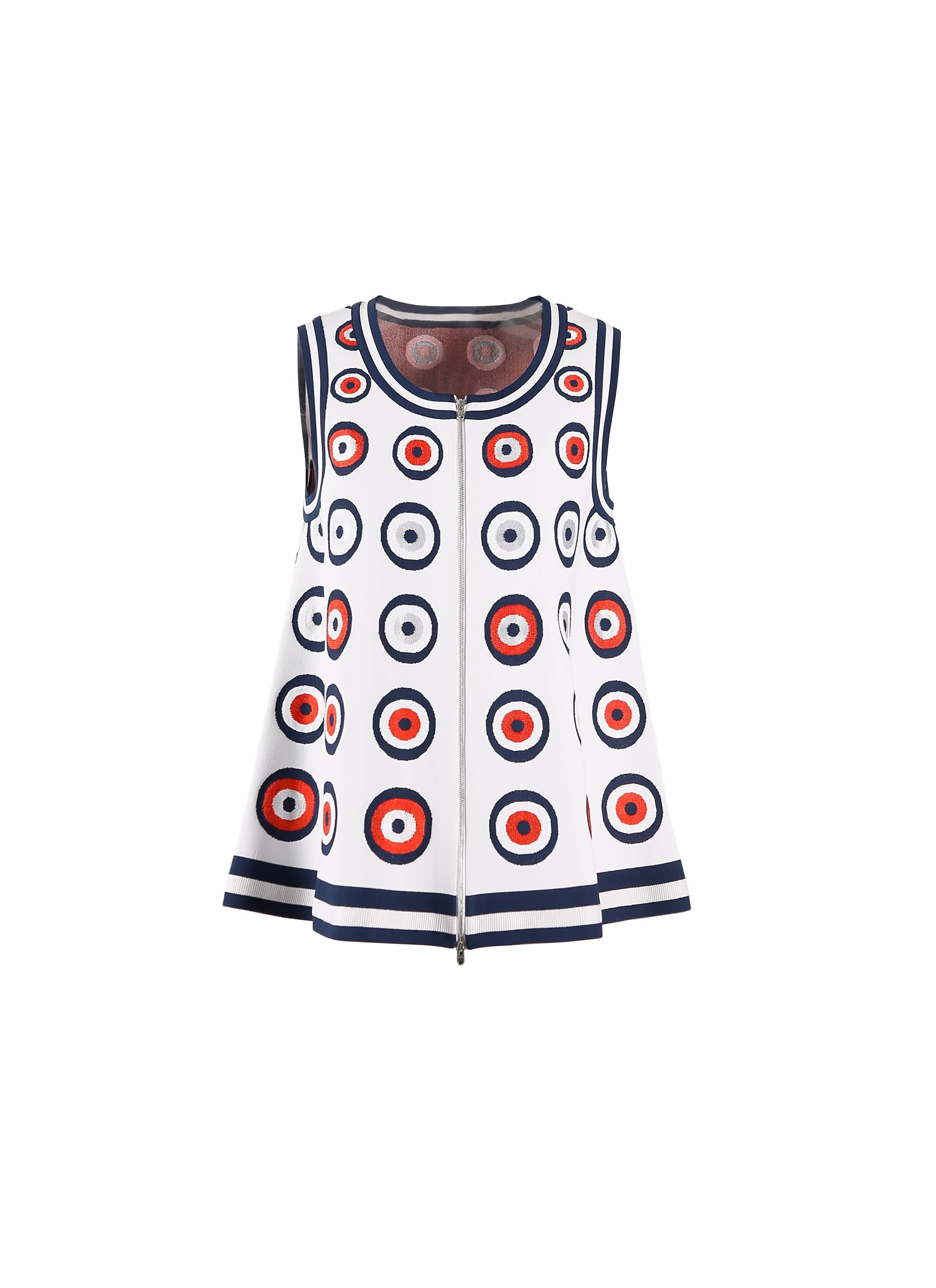 Atomic sleeveless zip jacket - Flesh & Multicolour