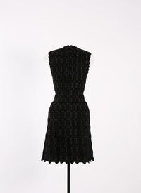 Azulejos sleeveless short dress - Black & Night