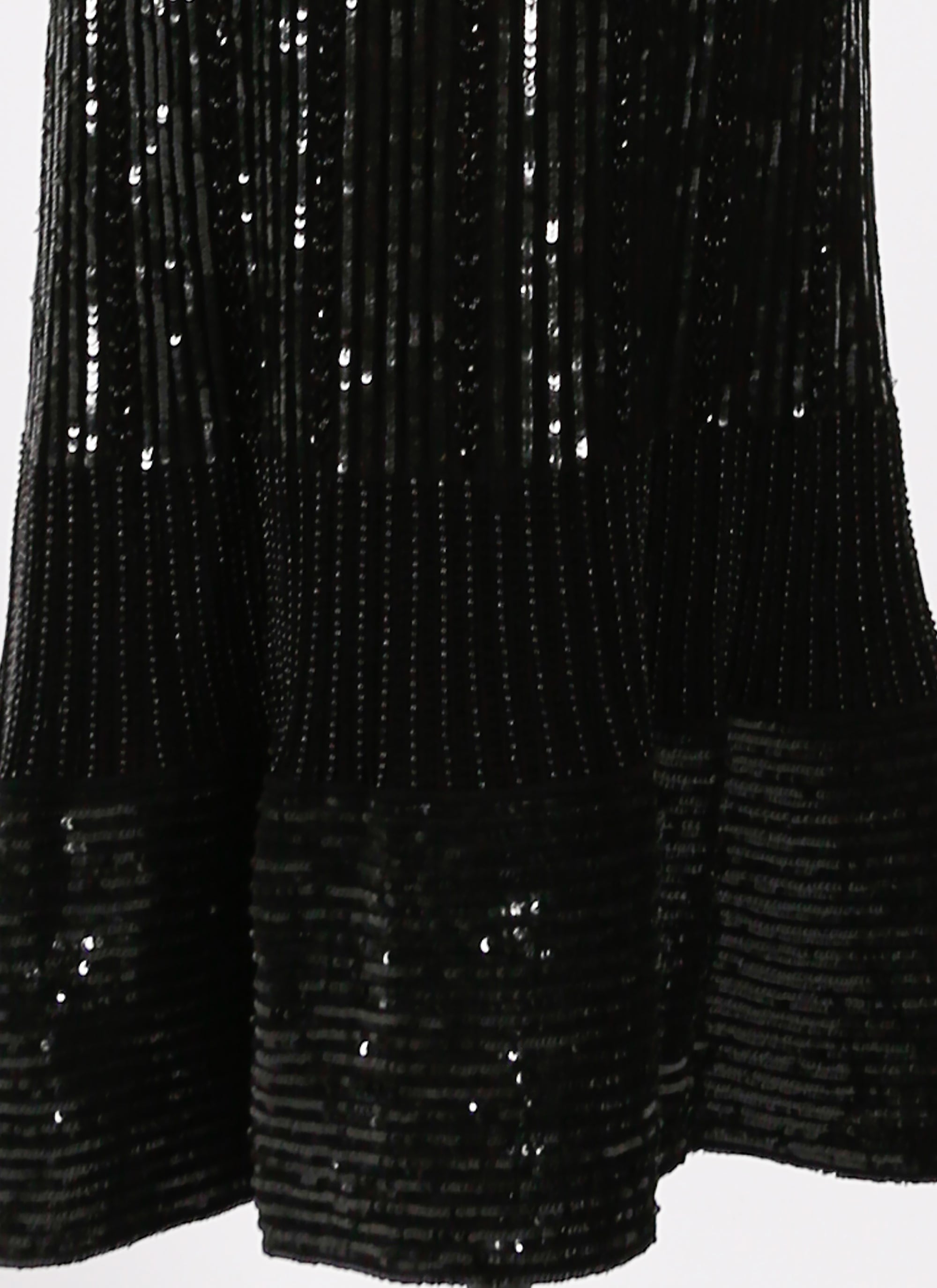 Robe longue brodée à sequins - Noir