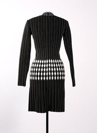 Robe à manches longues Berlingot - Noir & Blanc