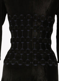 Robe longue à manches 3/4 Azulejos - Noir & Nuit