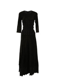 Robe longue à manches 3/4 Azulejos - Noir & Nuit