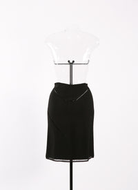 Guarani knitted straight skirt - Black
