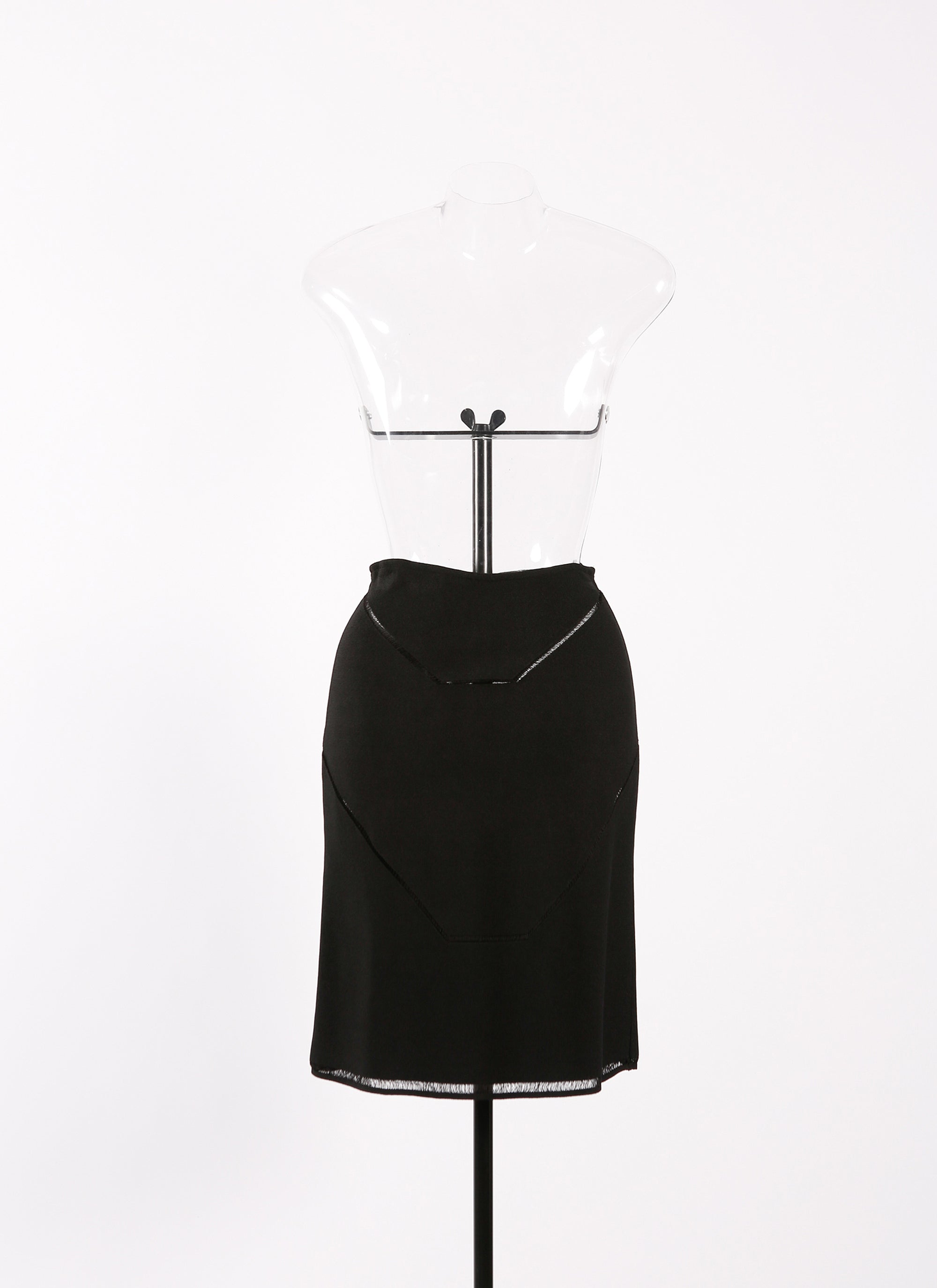 Guarani knitted straight skirt - Black
