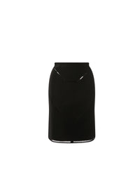 Guarani knitted straight skirt - Black