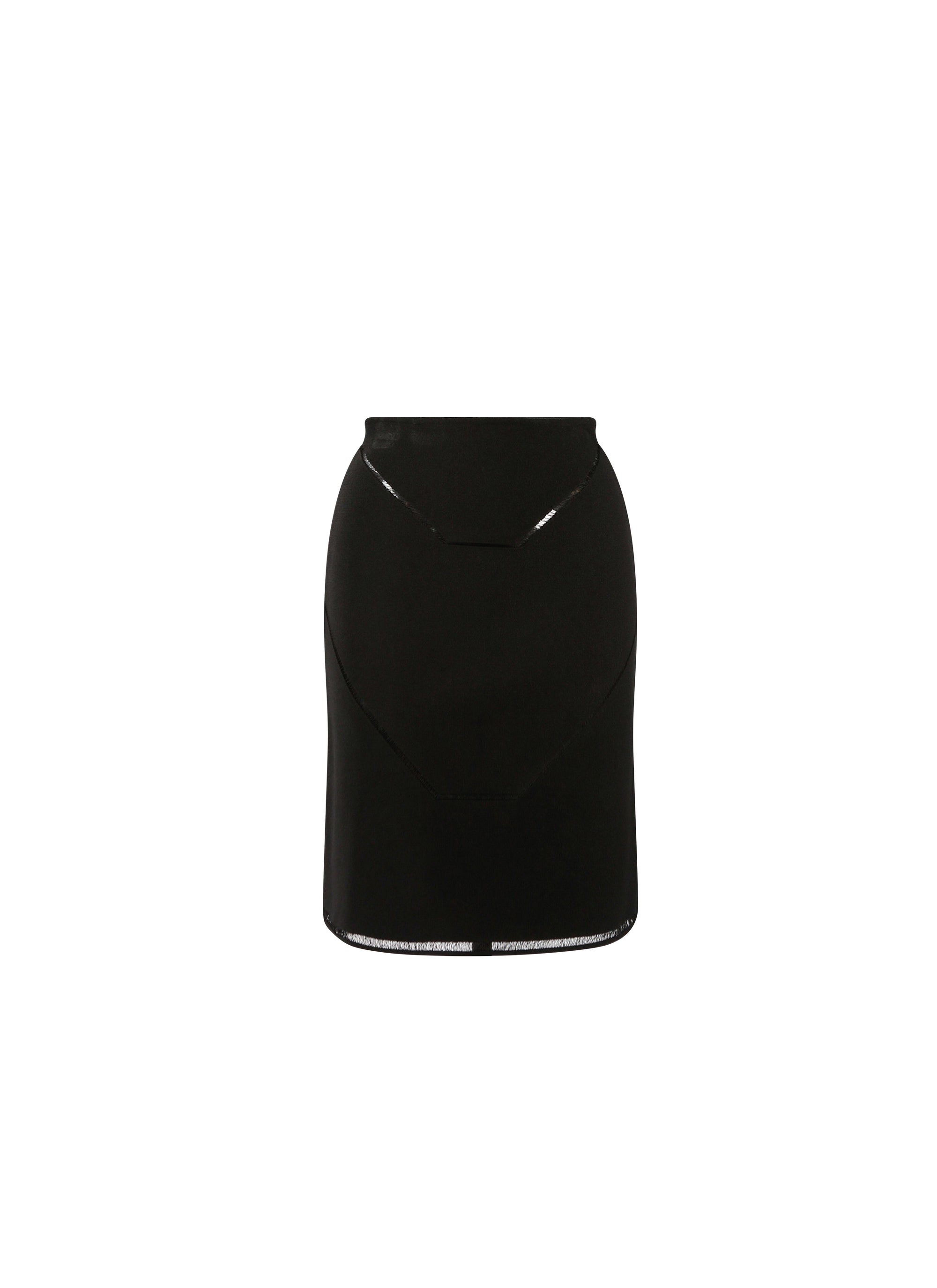 Guarani knitted straight skirt - Black