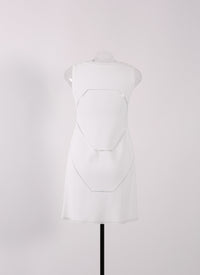 Guarani sleeveless knitted dress - Optic White