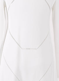 Guarani knitted long sleeve dress - Optic White
