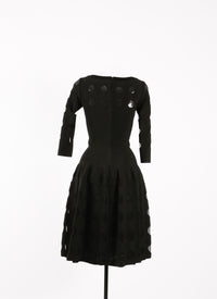 Atlas knitted long sleeve dress - Black