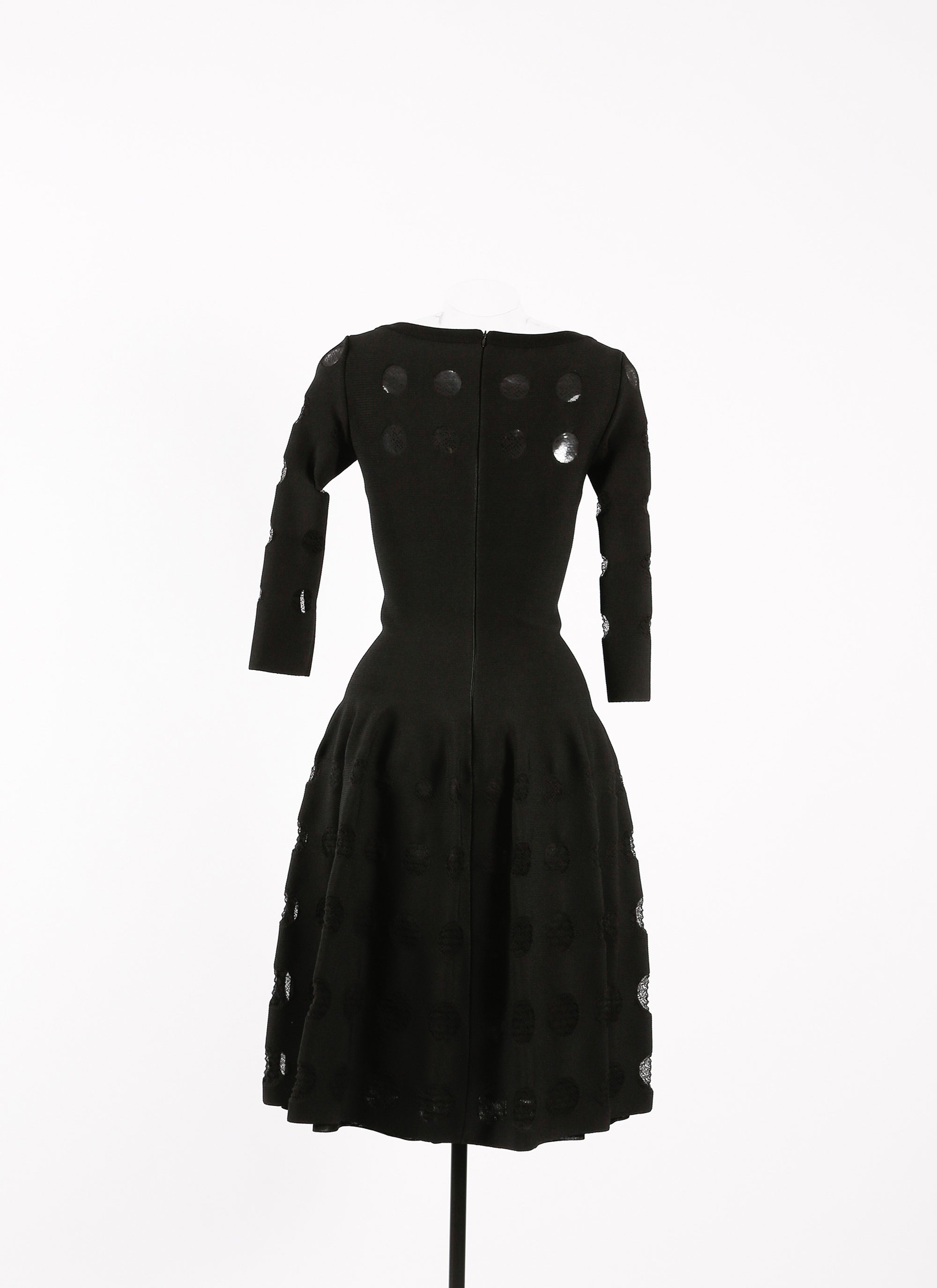 Atlas knitted long sleeve dress - Black