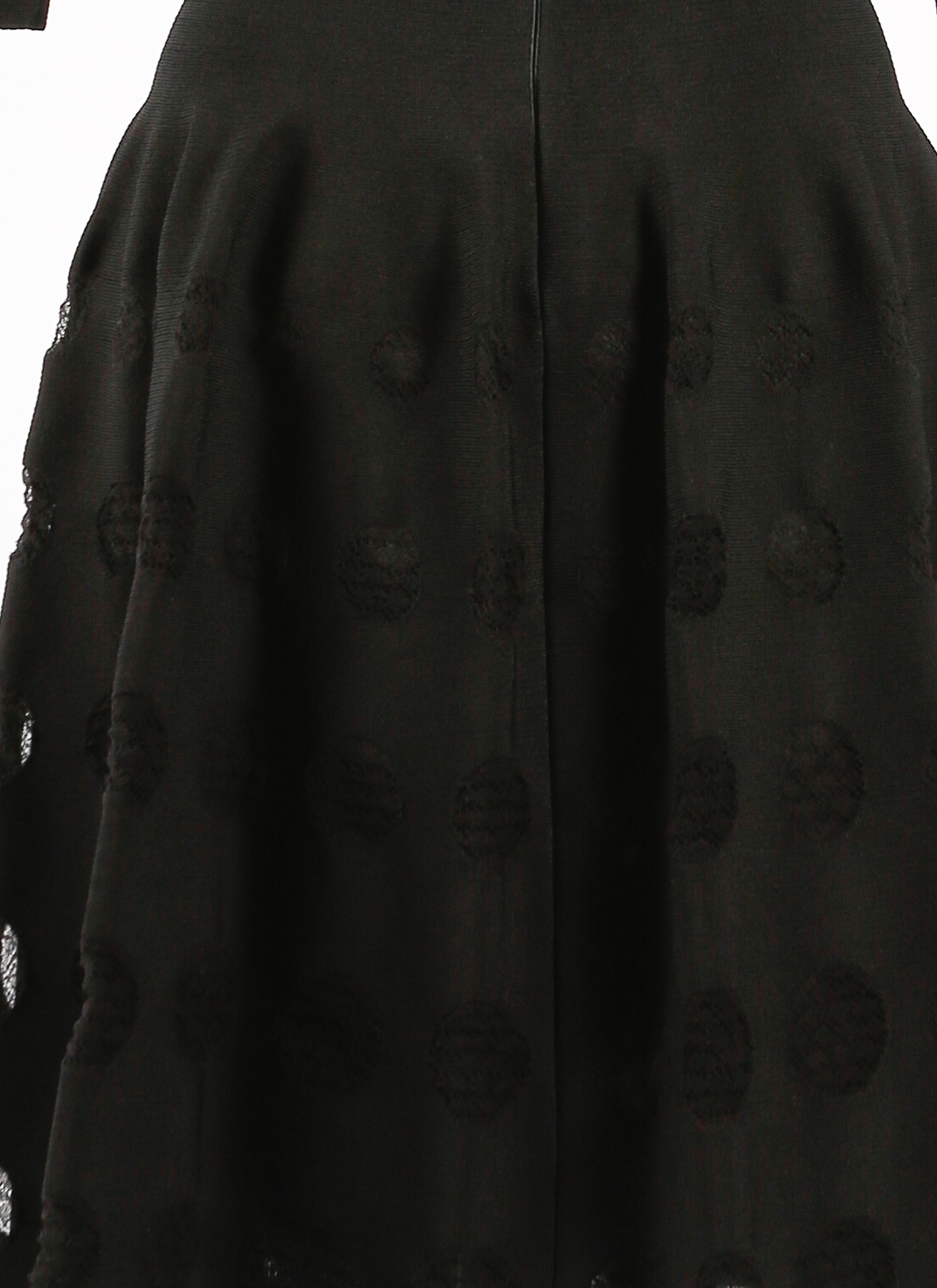 Atlas knitted long sleeve dress - Black