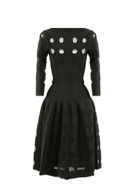 Atlas knitted long sleeve dress - Black