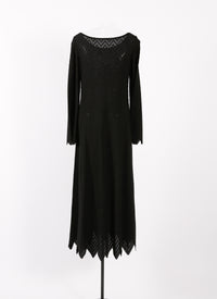 Robe à manches longues Jamaica en maille - Noir