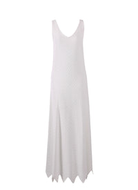 Jamaica knitted sleeveless dress - Optic White