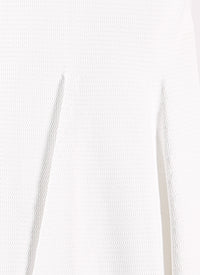 Pull sans manches piqué en maille - Blanc Optique