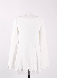Pull à manches longues Jamaica en maille - Blanc Optique