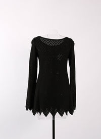 Pull à manches longues Jamaica en maille - Noir