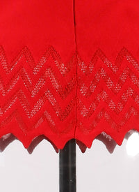 Pull sans manches à volants en maille - Laque