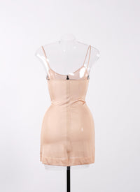 Sleeveless top with second skin effect - Flesh