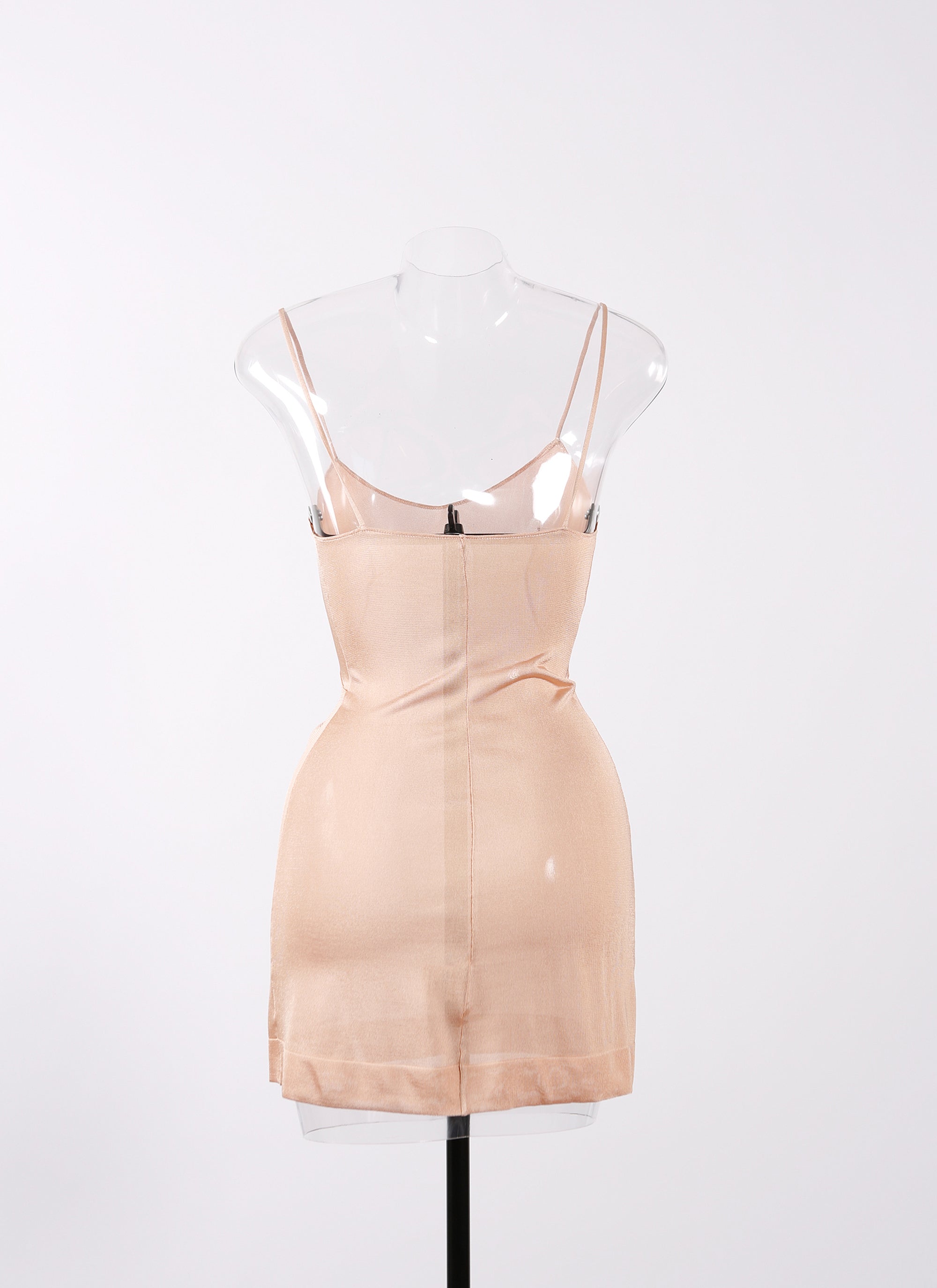 Sleeveless top with second skin effect - Flesh