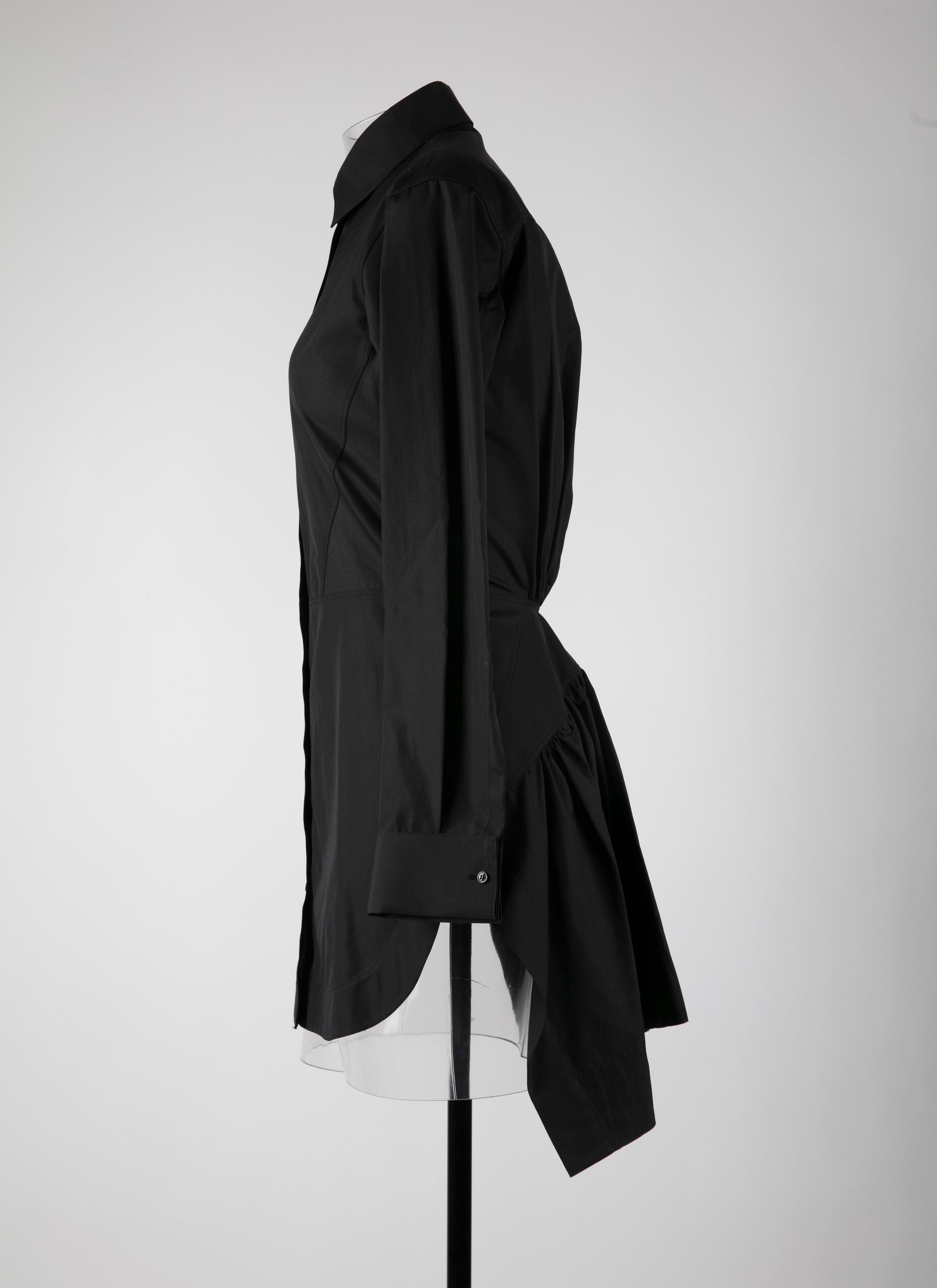 Long sleeve poplin shirt - Black