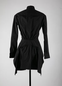 Long sleeve poplin shirt - Black