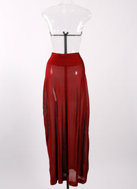 Intime Long skirt Bottom - Madder