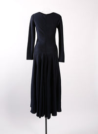 Etoile long-sleeved maxi dress - Night