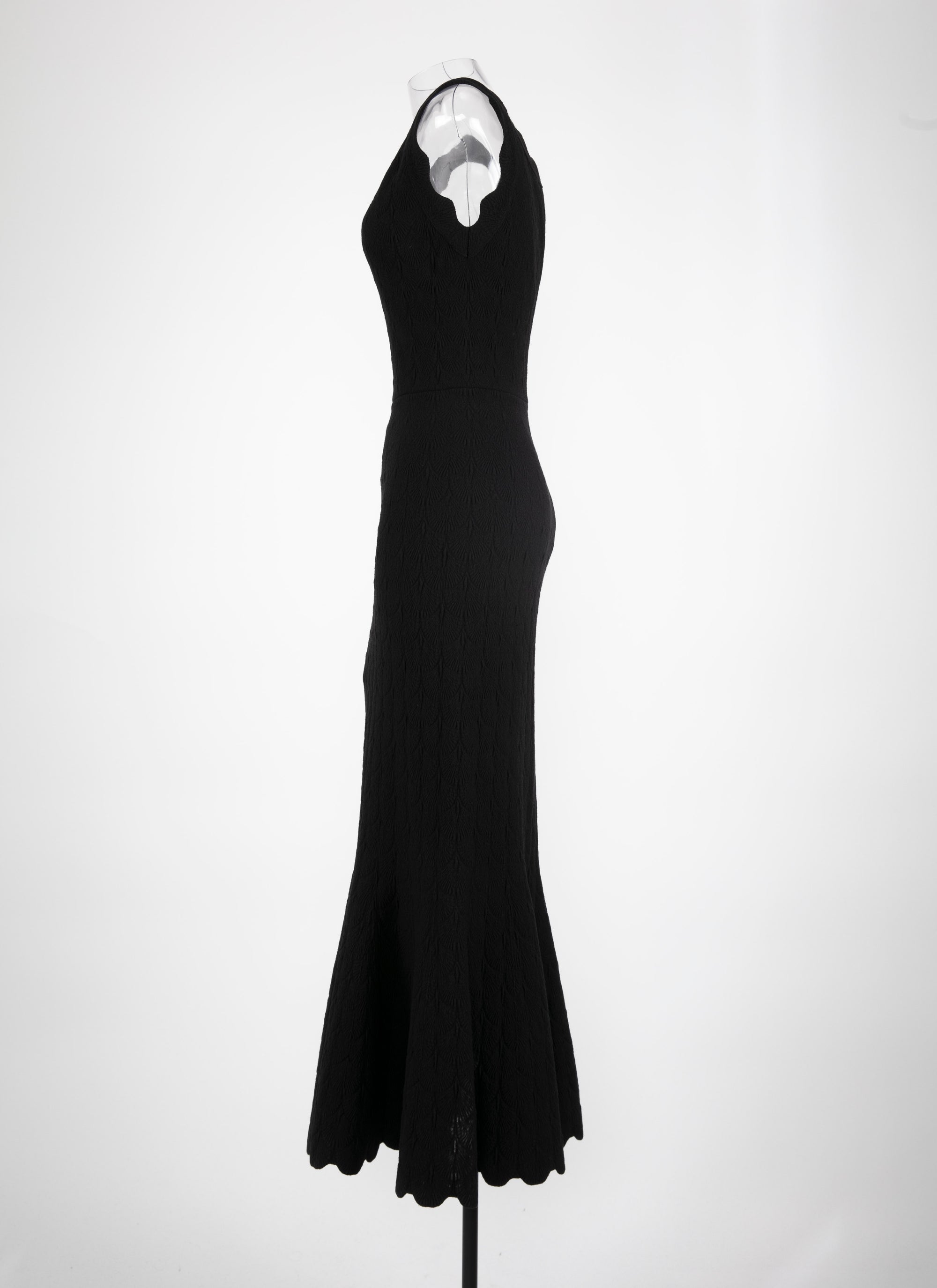 Robe longue sans manches Lotus - Noir