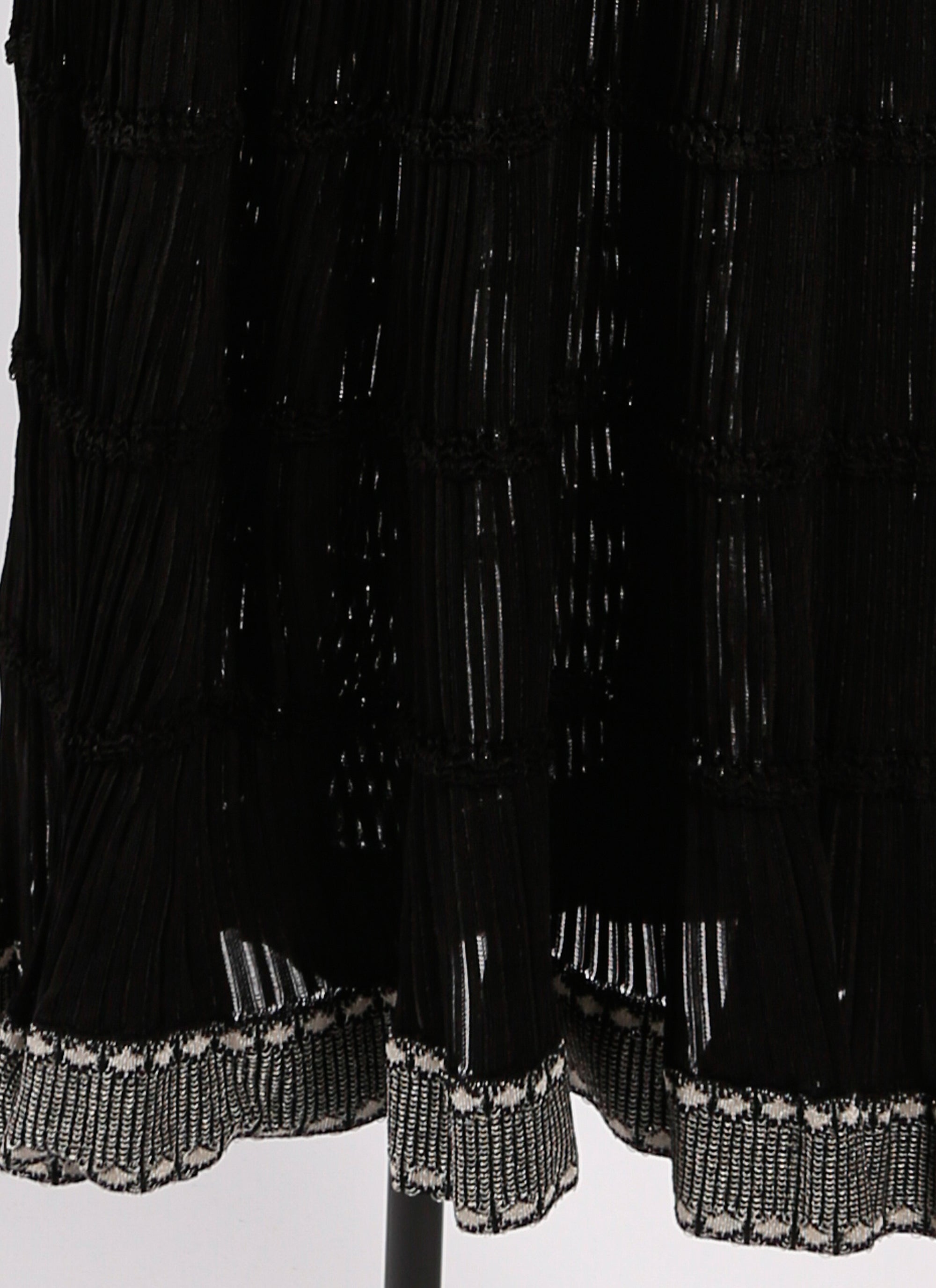 Mambo long-sleeved maxi dress - Black & Rhodium