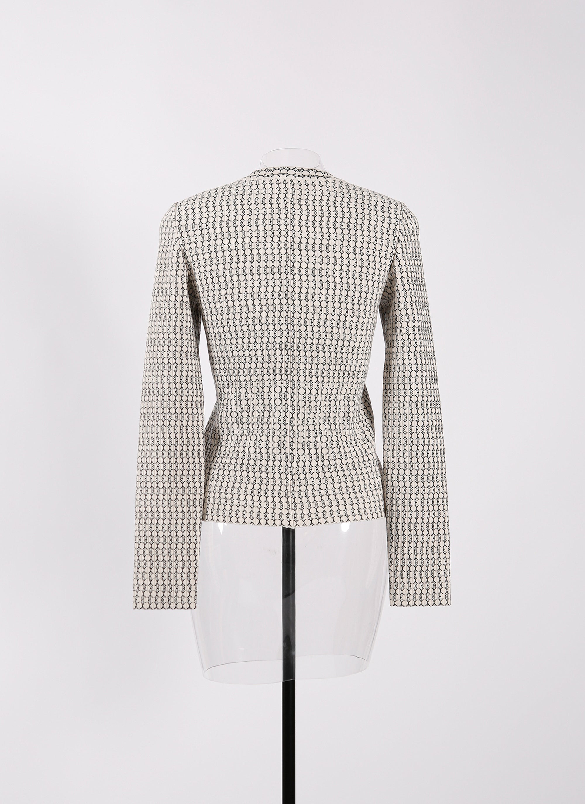 Candy long sleeve jumper in wool - White & Black