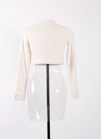 Supreme long sleeve wool waistcoat - Mother of Pearl White