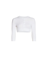 Knitted long sleeve cardigan - Optic White