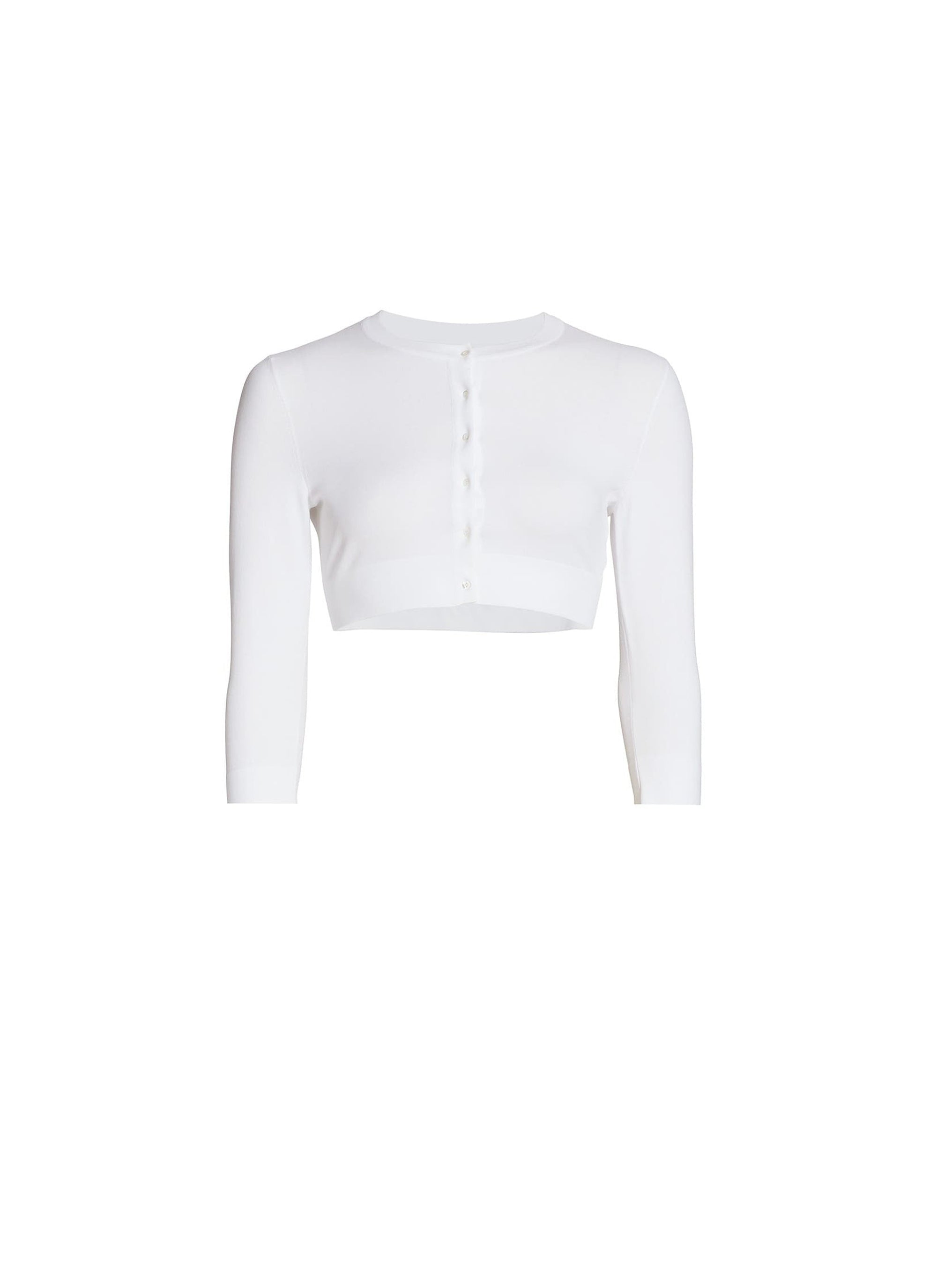 Knitted long sleeve cardigan - Optic White