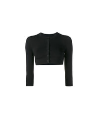 Cardigan à manches longues en maille - Noir