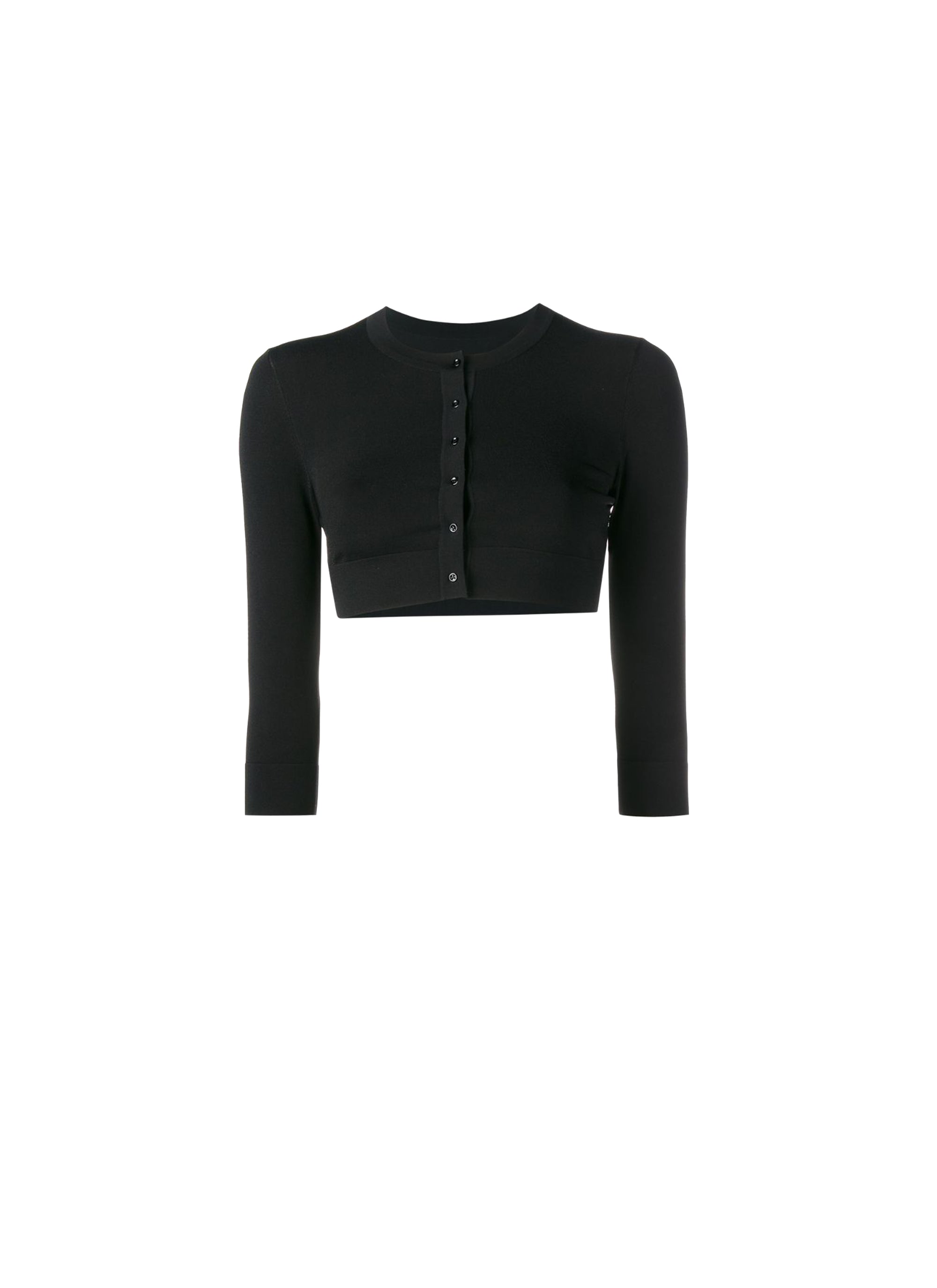 Cardigan à manches longues en maille - Noir