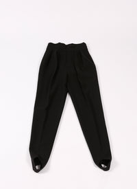 Stretch wool trousers - Black