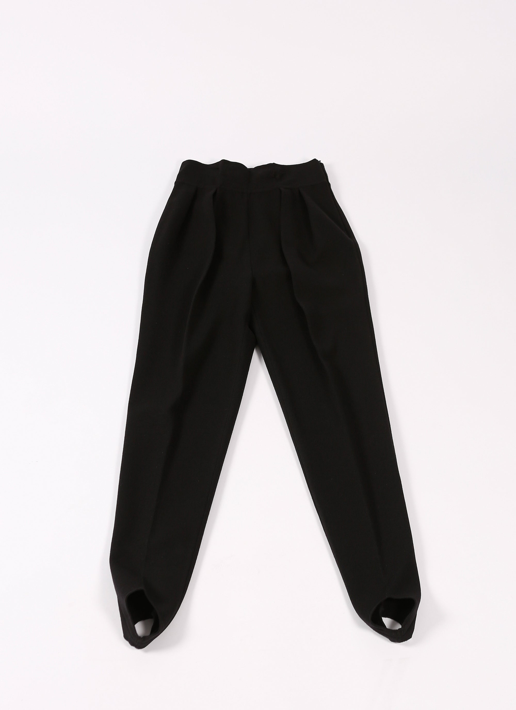 Stretch wool trousers - Black