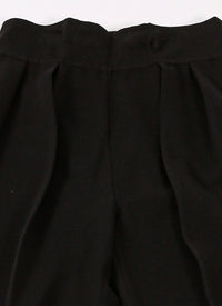 Stretch wool trousers - Black