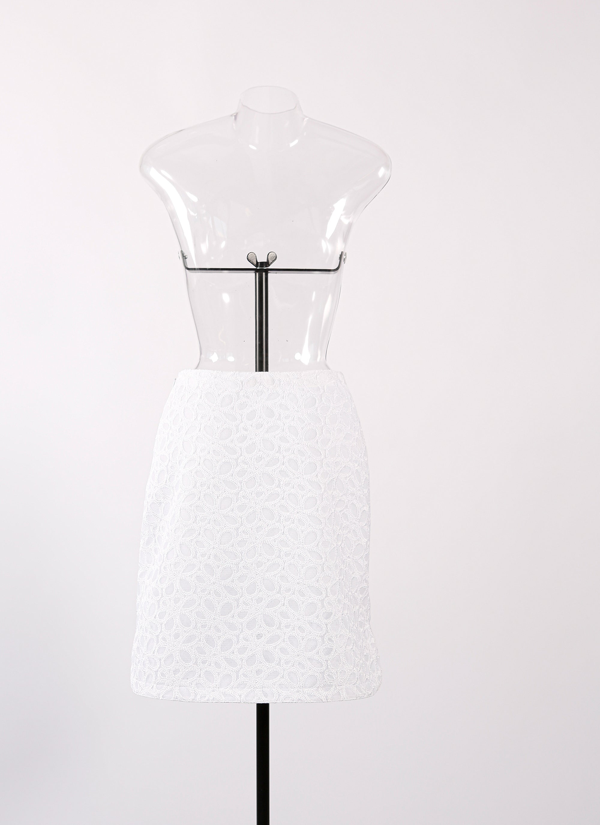Embroidered skirt - White