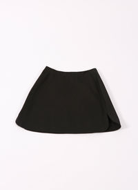 Canvas mini skirt - Black