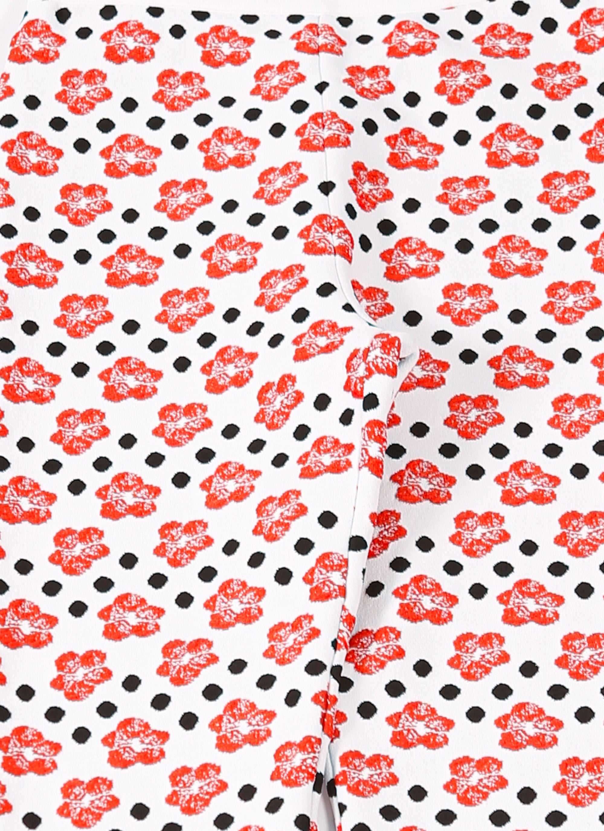 Legging mini Orchidée - Blanc & Rouge