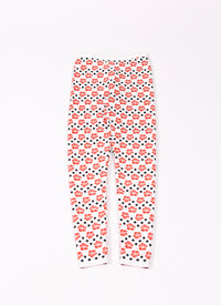 Legging mini Orchidée - Blanc & Rouge