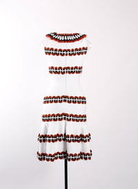 Robe sans manches Farandole en maille - Multicolore