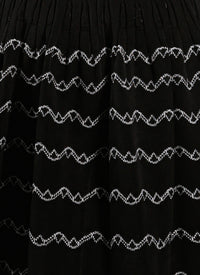 Robe courte sans manches Allegro en maille - Noir